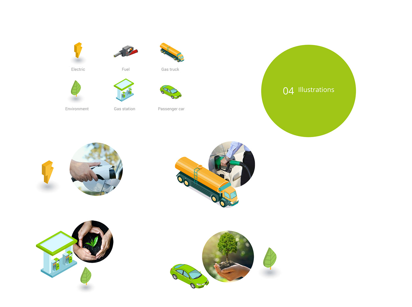 greenplanet environment gas station ILLUSTRATION  landing Sustainable UI ux Web Website