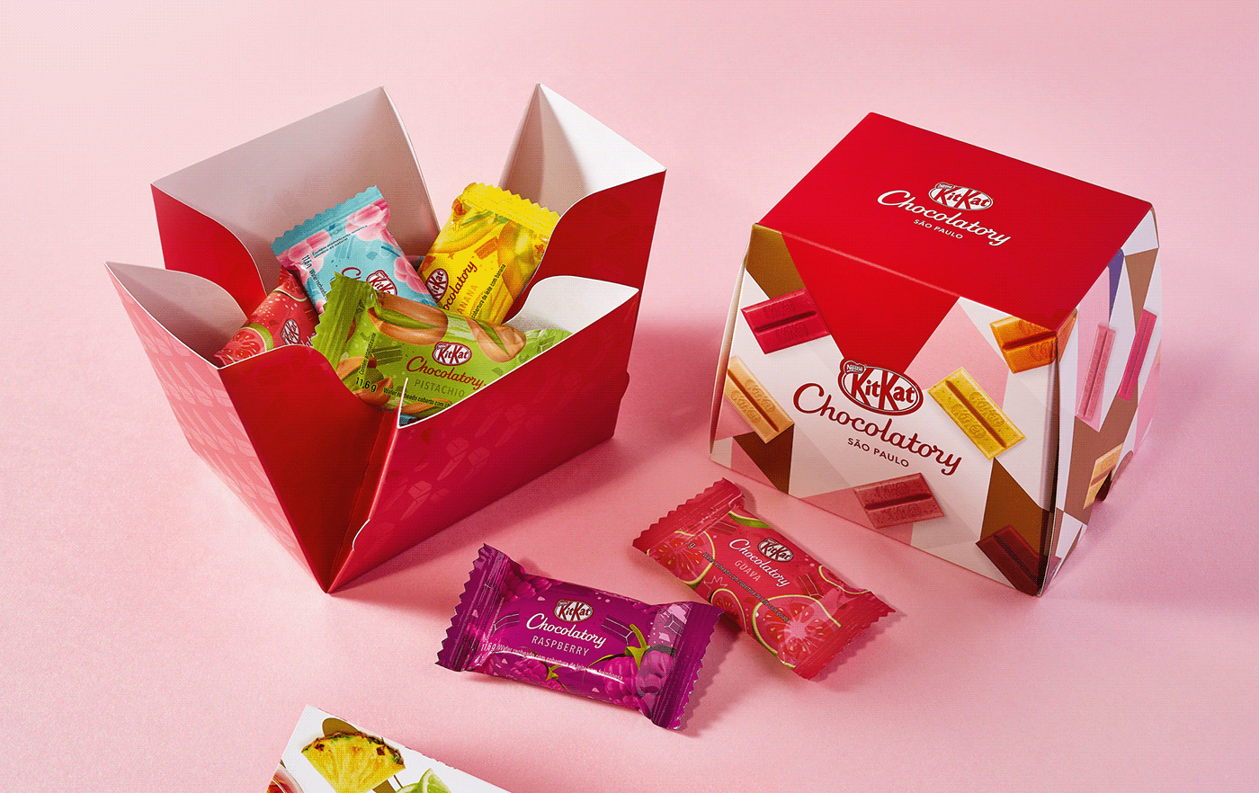 flagship kitkat store Packaging branding  Brazil chocolate chocolatory nestle kit kat