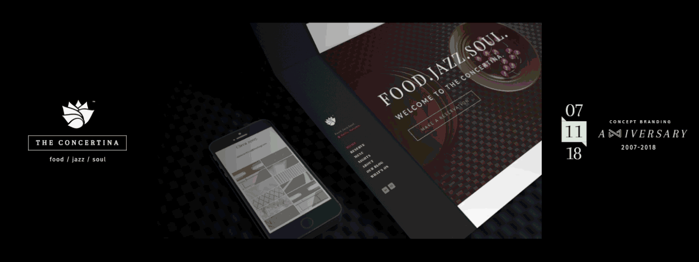 concertina Food  jazz squarespace Web Responsive