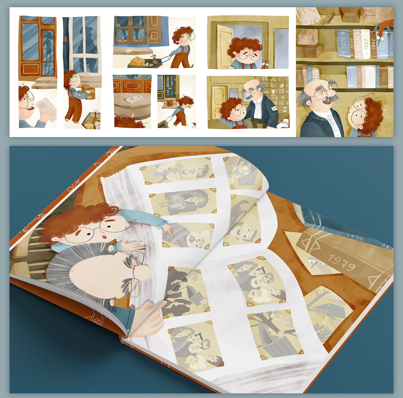 autumn book bookillustration Character Character design  Fall illistration silent book story storyboard