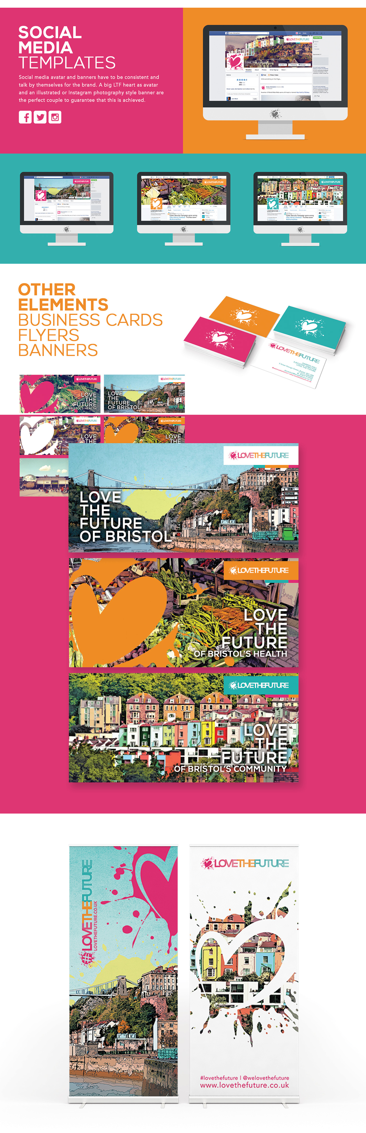 lovethefuture heart future green cic campaign identity Ecology wellbeing social Bristol poster logo media inspire
