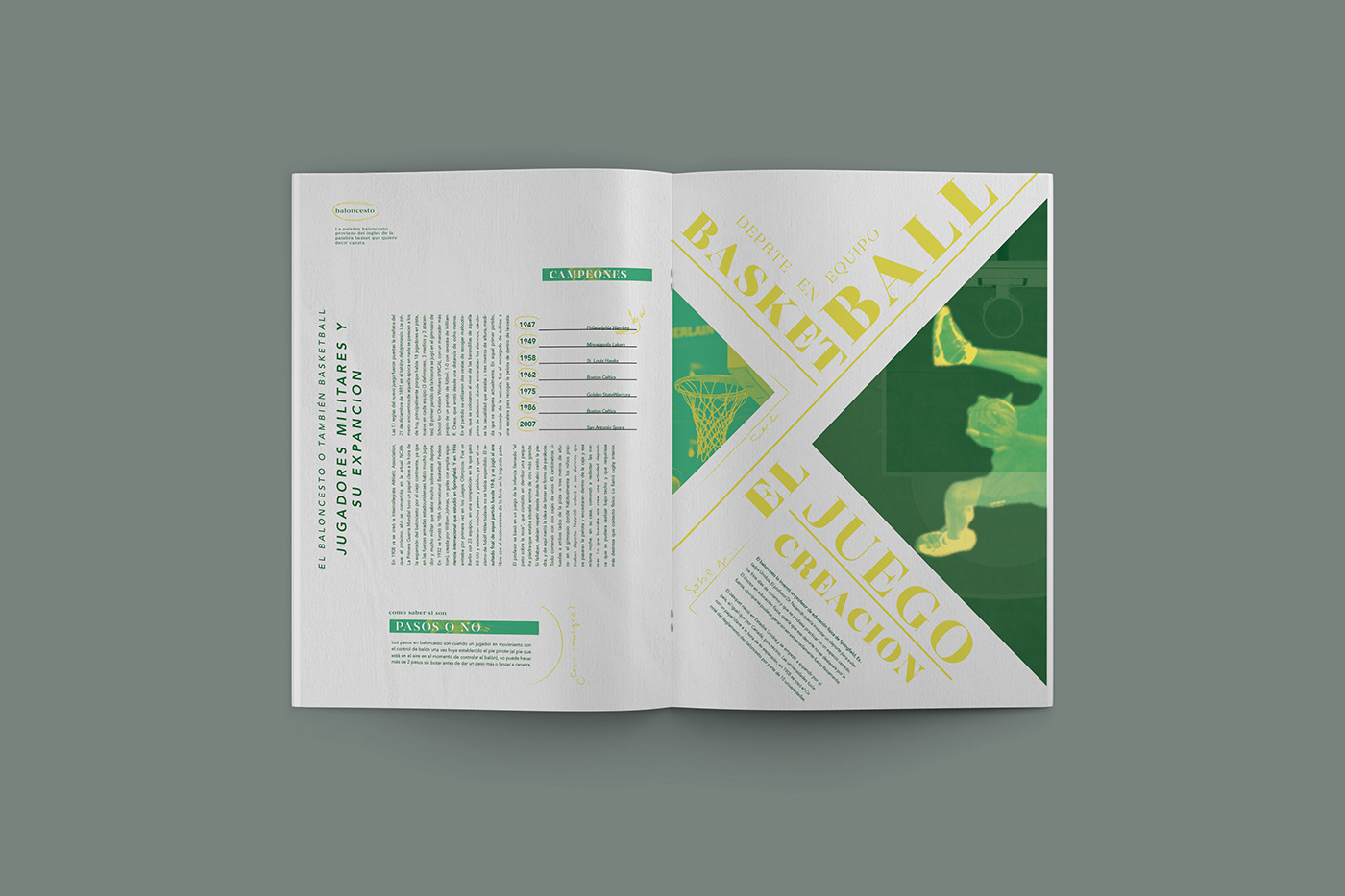 basketball Diseño editorial diseño gráfico doble pagina revista