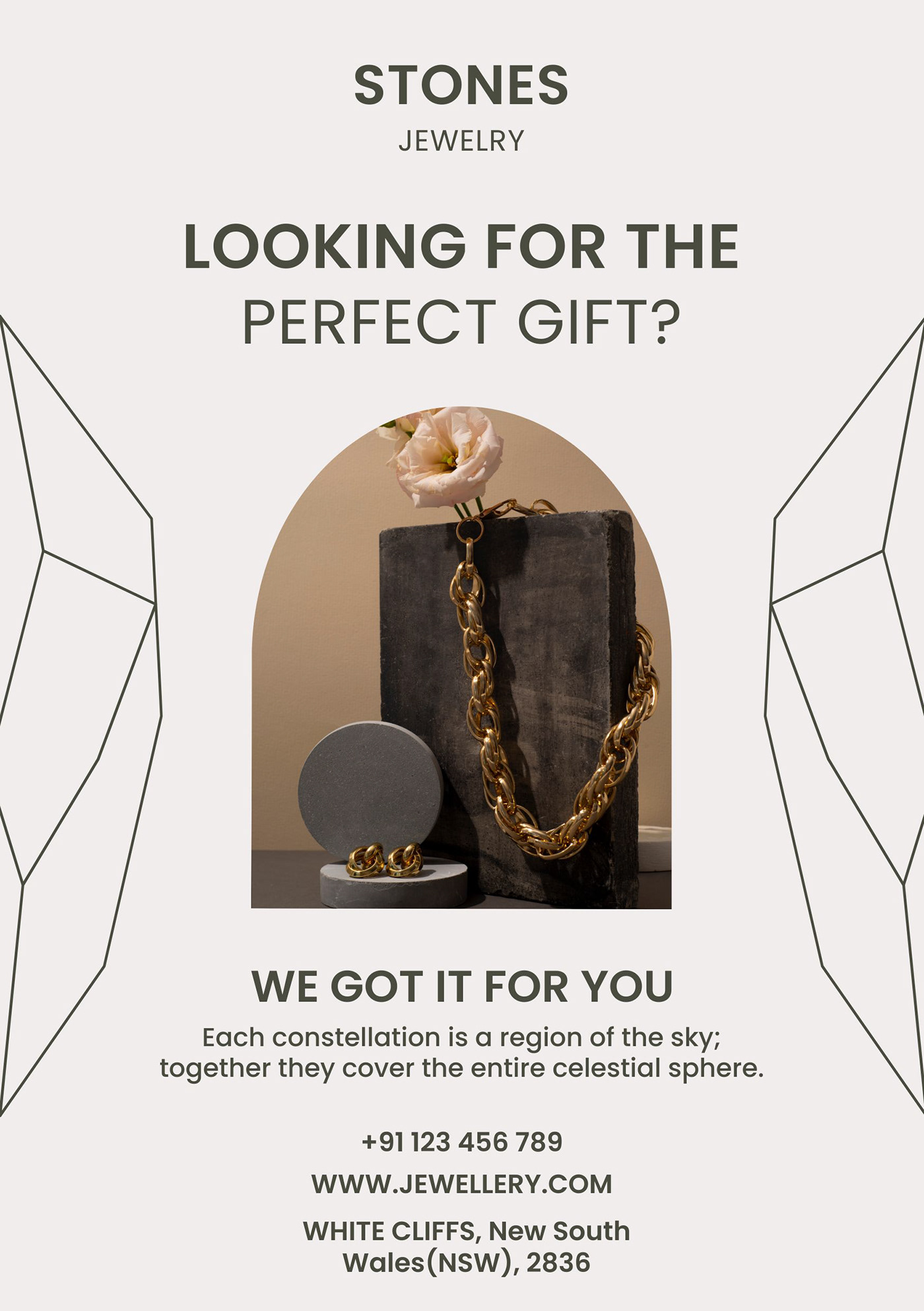 Jewellery gift graphic design  Advertising  design