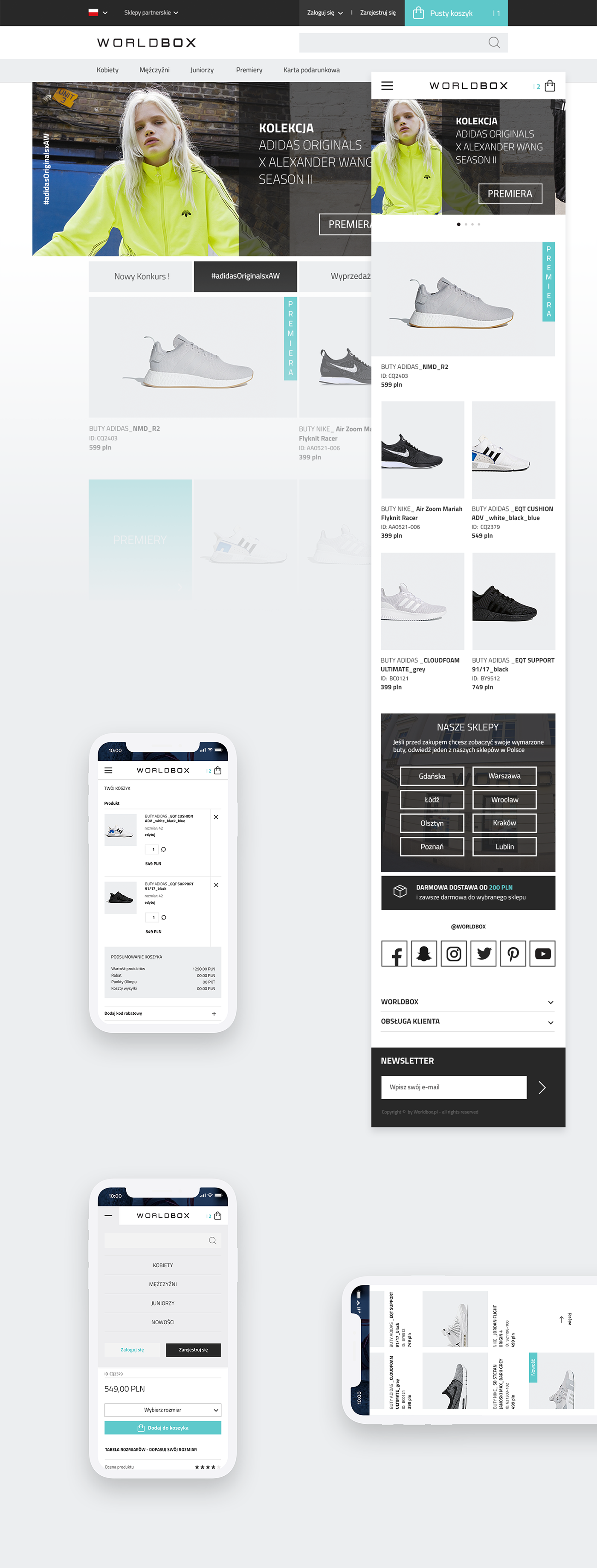 Online shop sneakers Ecommerce Fashion shop UI ux Web minimal Webdesign shop Layout trainers streetwear streetstyle