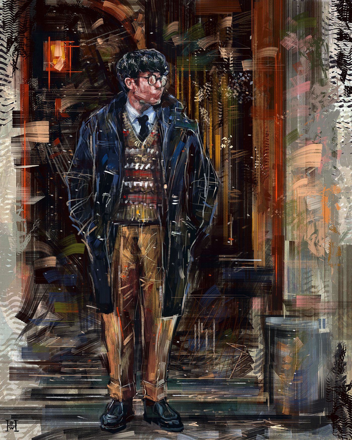 digitalpainting fashionillustration gentlemen impressionism mensfashion painting   rough Sartorial seungwonhong Style