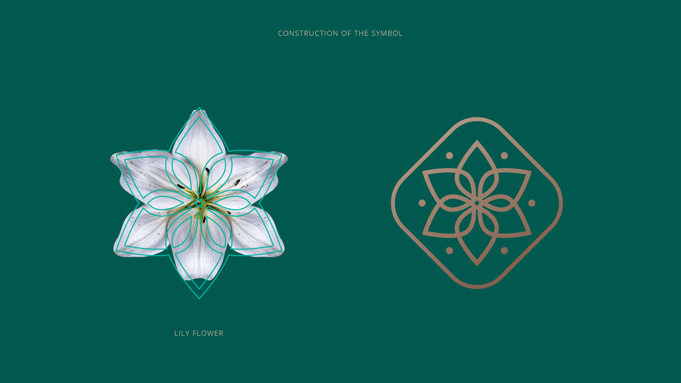 the lily flower was the inspiration for the brand's symbol
