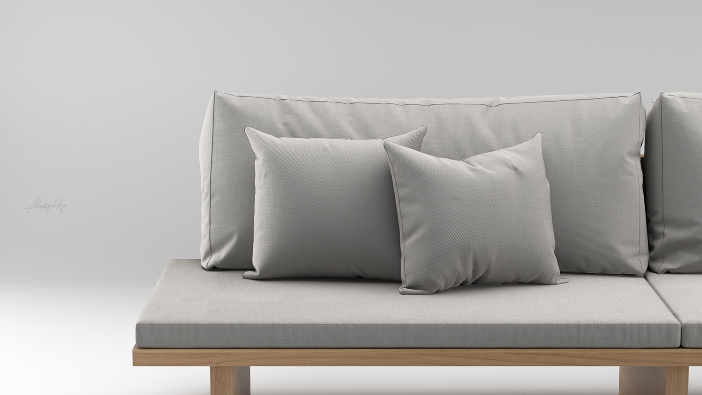 sofa Couch modern Interior 3ds max marvelous designer corona render  minimal 3D model FREE 3d model