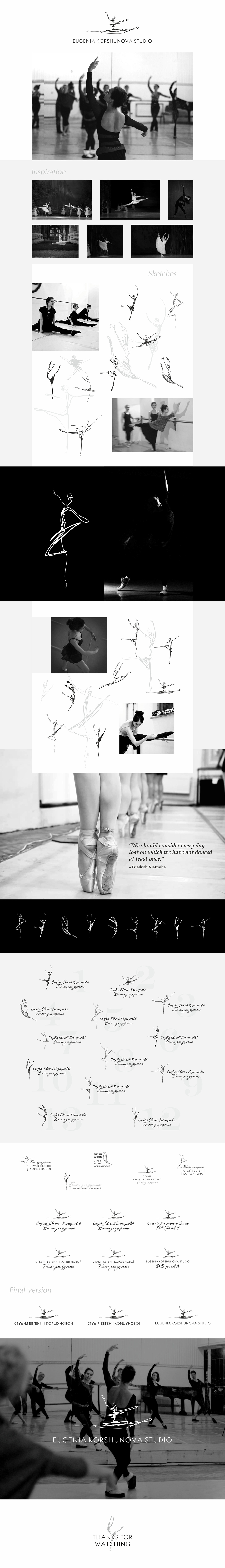 logo design branding  ballet DANCE   sketching graphic design  identity