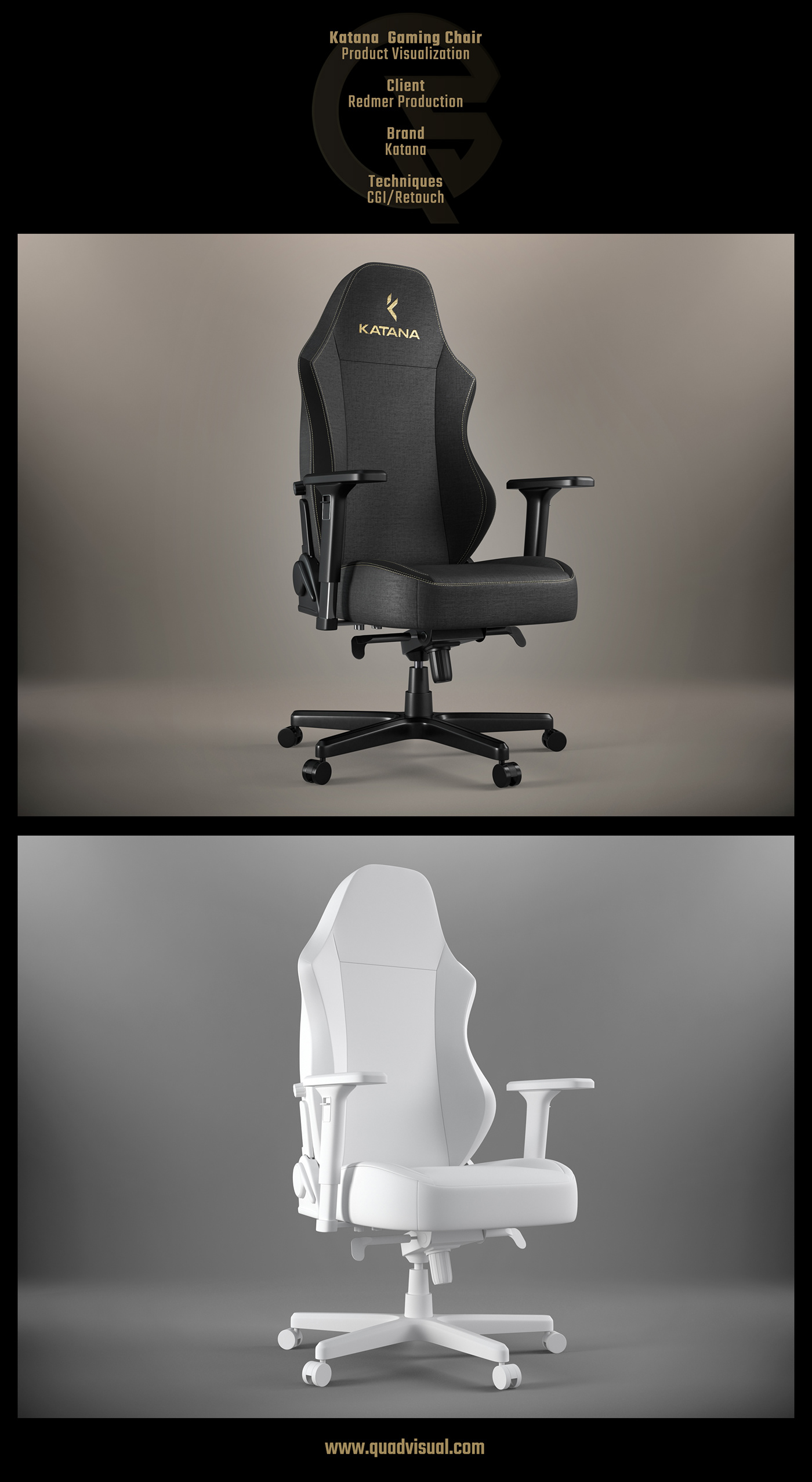 3d modeling Advertising  brand CGI commercial Gaming chair ILLUSTRATION  product visualization Render retouch