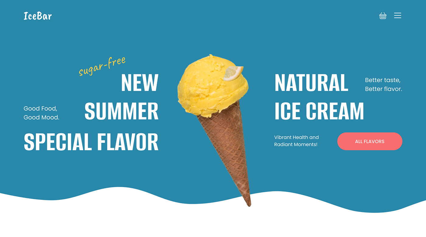 design ux/ui Website Мороженое Food  web animation Webdesign landing page ice cream ice cream shop