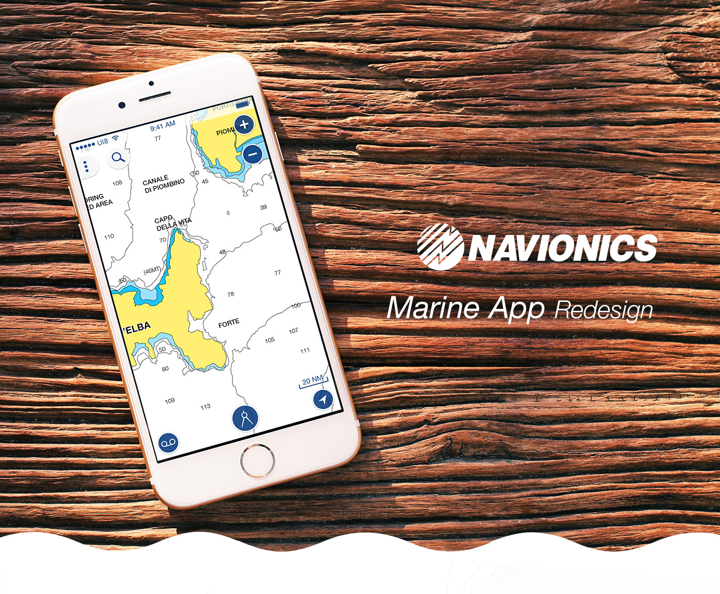 app mobile geolcalization gps route navigation sea blue White map