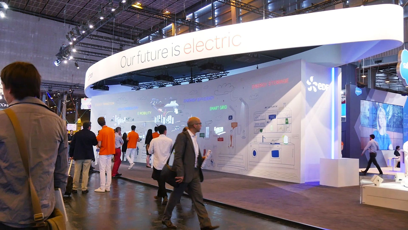 EDF vivatechnology wall interactive projection Auditoire Superbien