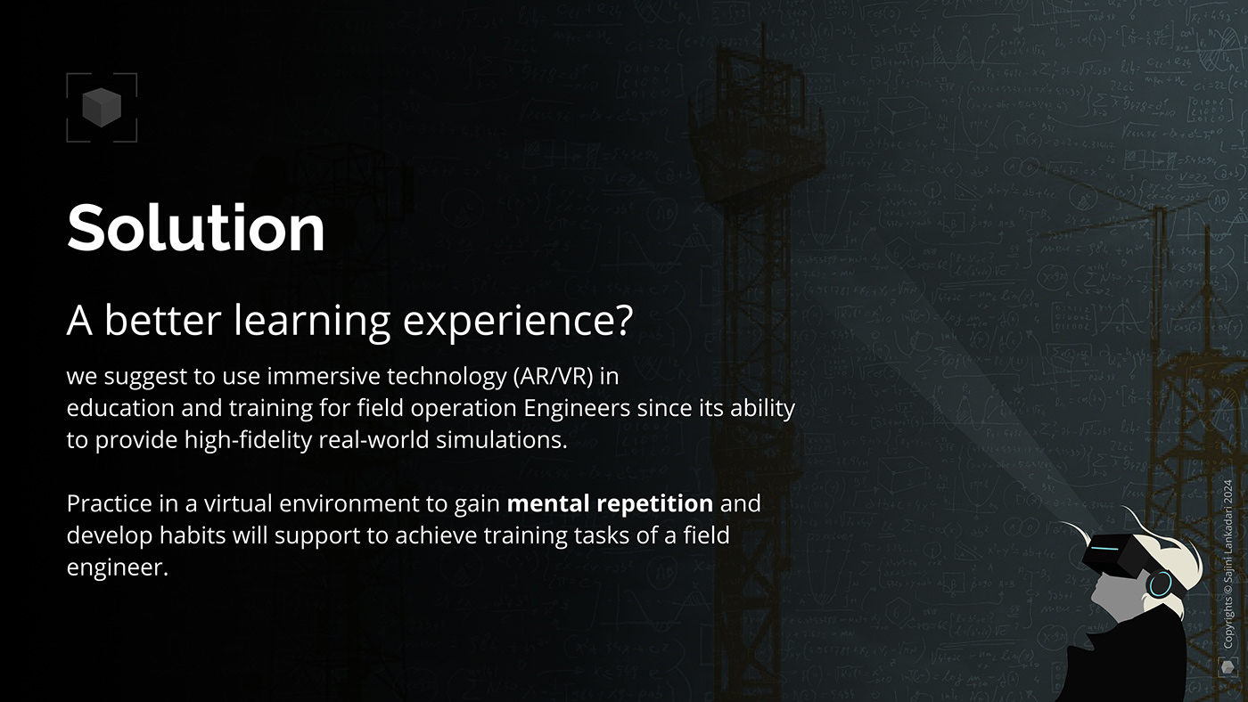design concept user experience training center ar vr Telecom immersive interaction field service management