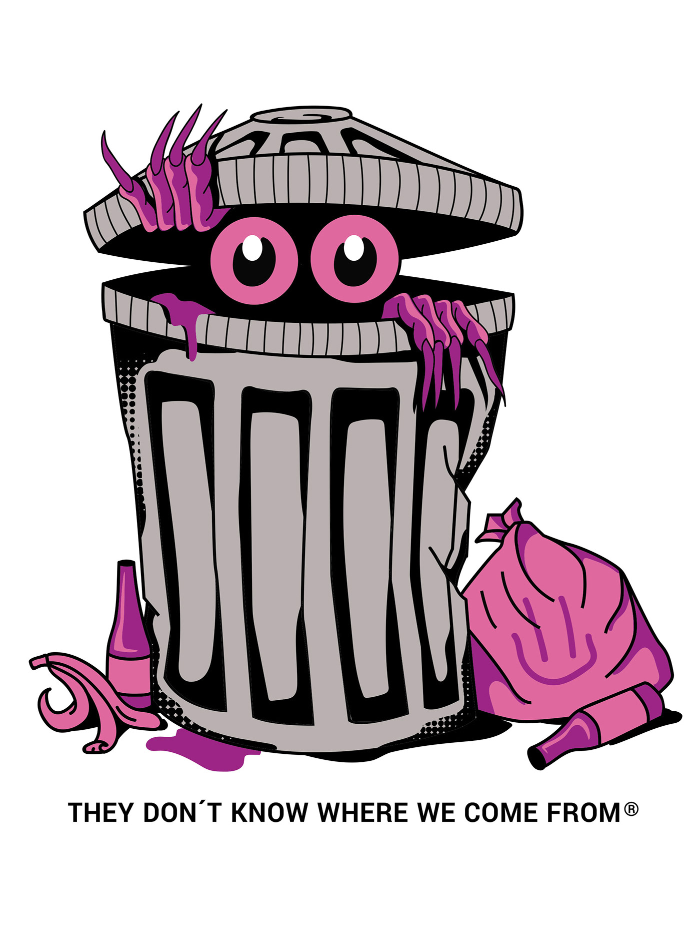 ILLUSTRATION  trash recycle recycling art desing marca design gráfico ilustrator adobe