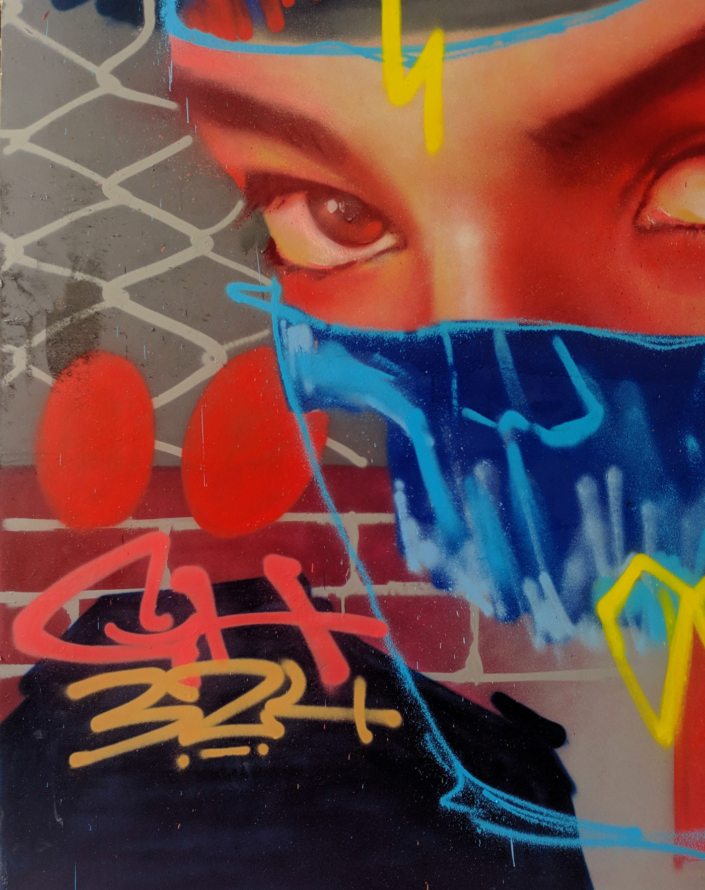 14k Graffiti indonesia livepainting Mural overspray potrait Streaming streetart