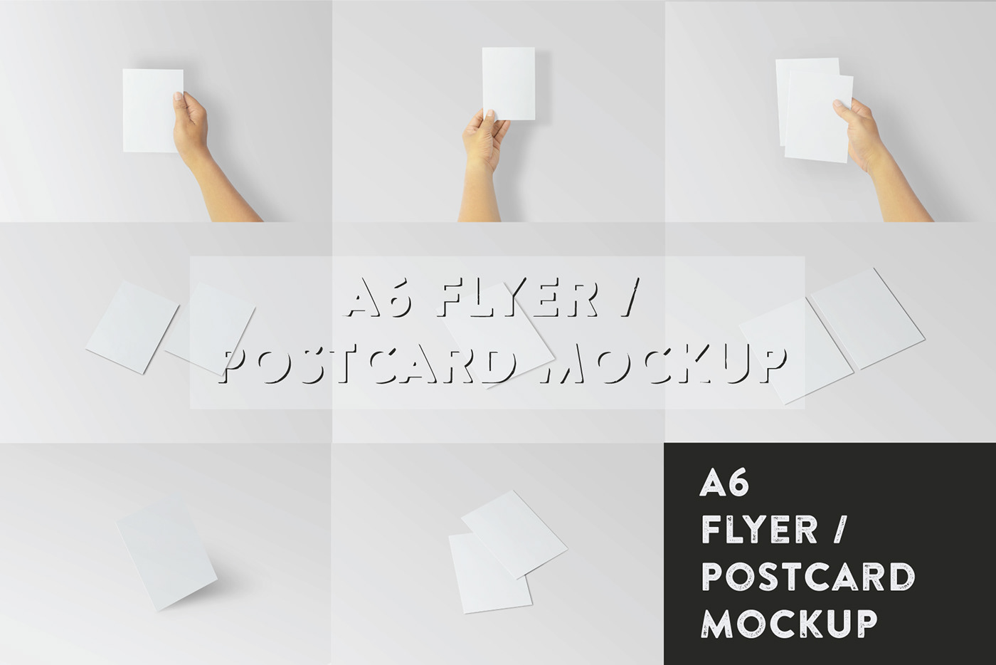 free free download freebie Mockup mockups brochure flyer postcard a6 a4