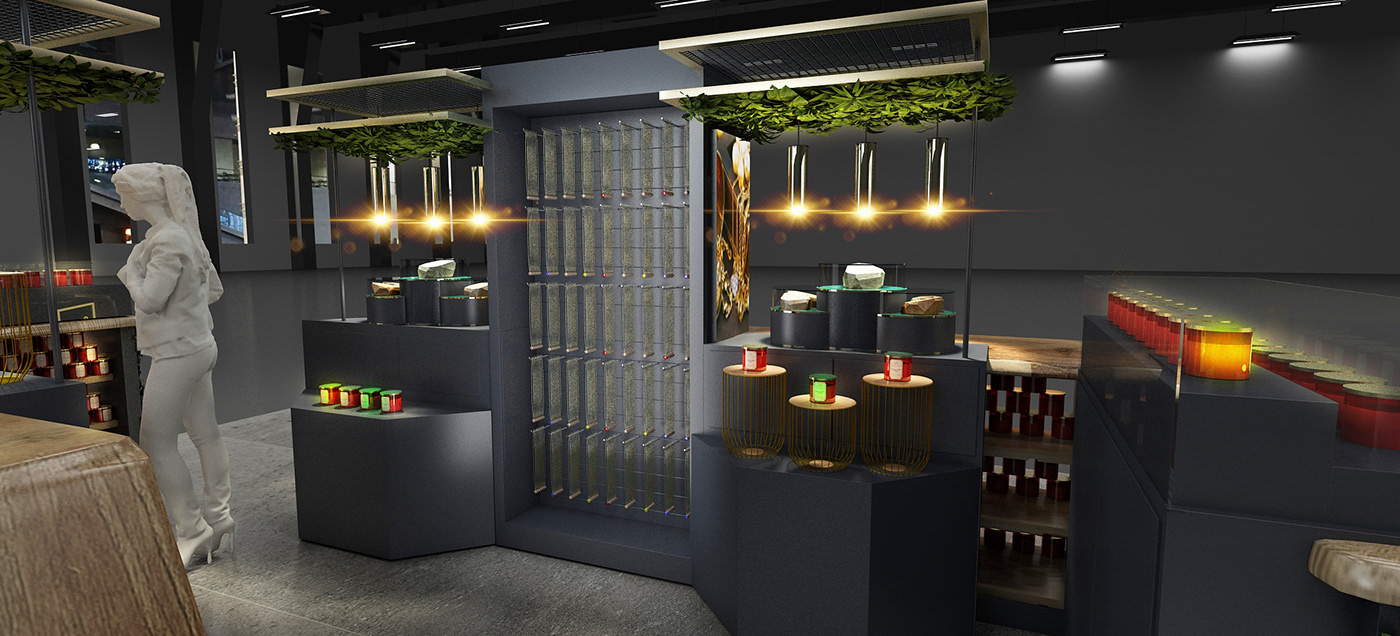 3D 3ds max architecture Kiosk Kiosk Designs modern Render visualization vray