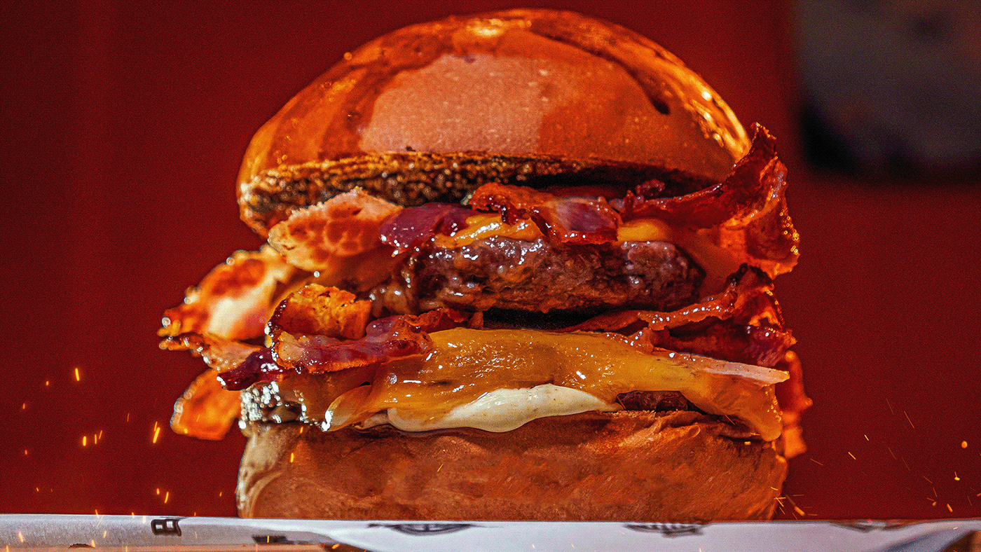 3D bacon burger Cheese Food  icons instagram logo restaurant social media