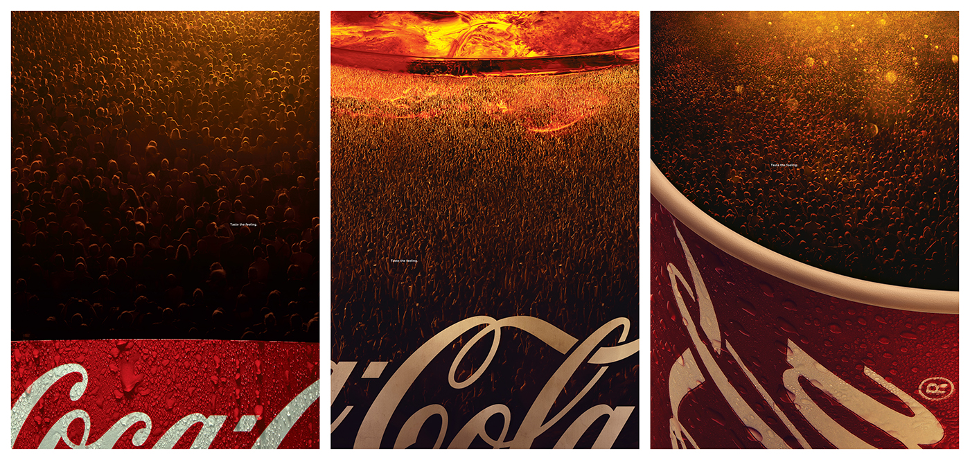 Coca-Cola bubbles taste feeling art direction  glass carbonation concert delicious