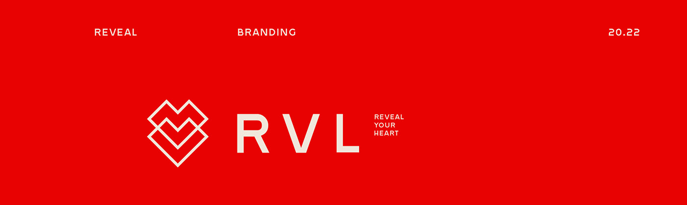 brand identity design Logo Design red valley reveal reveal your heart