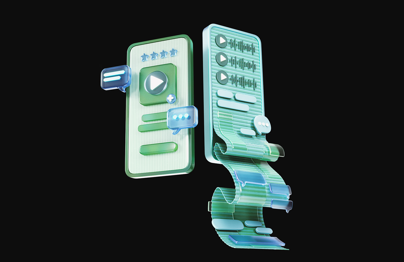 3D 3D Elements 3d icons 3D screen icons Render