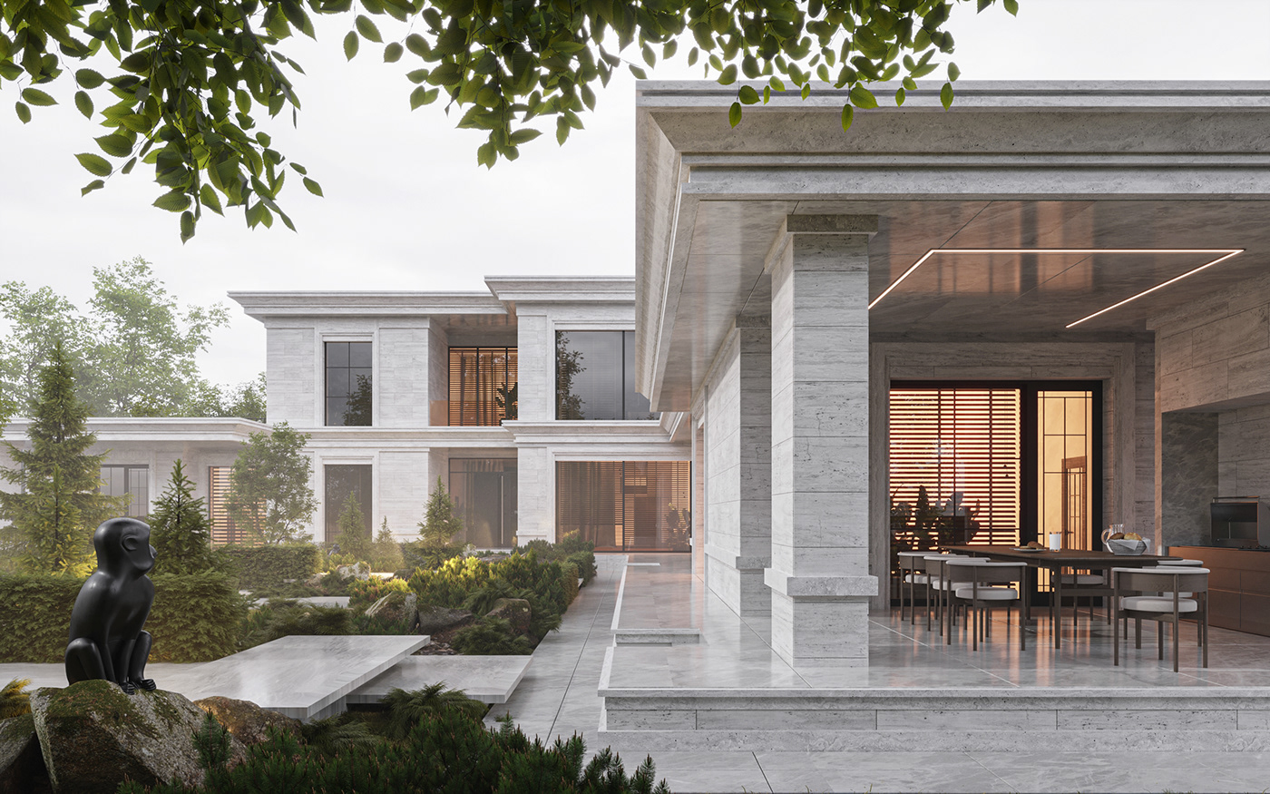 architecture visualization exterior modern Luxury Design Villa house