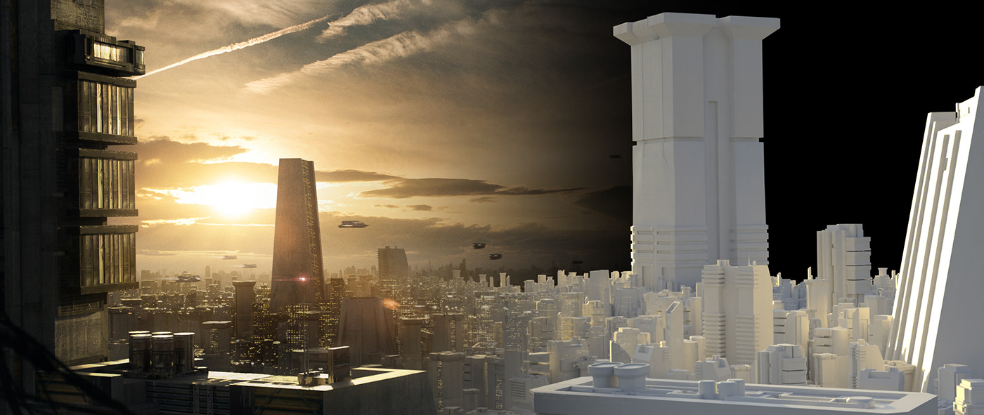 concept art Scifi blender 3D cinematography Mattepainting environment Landscape architecture Render