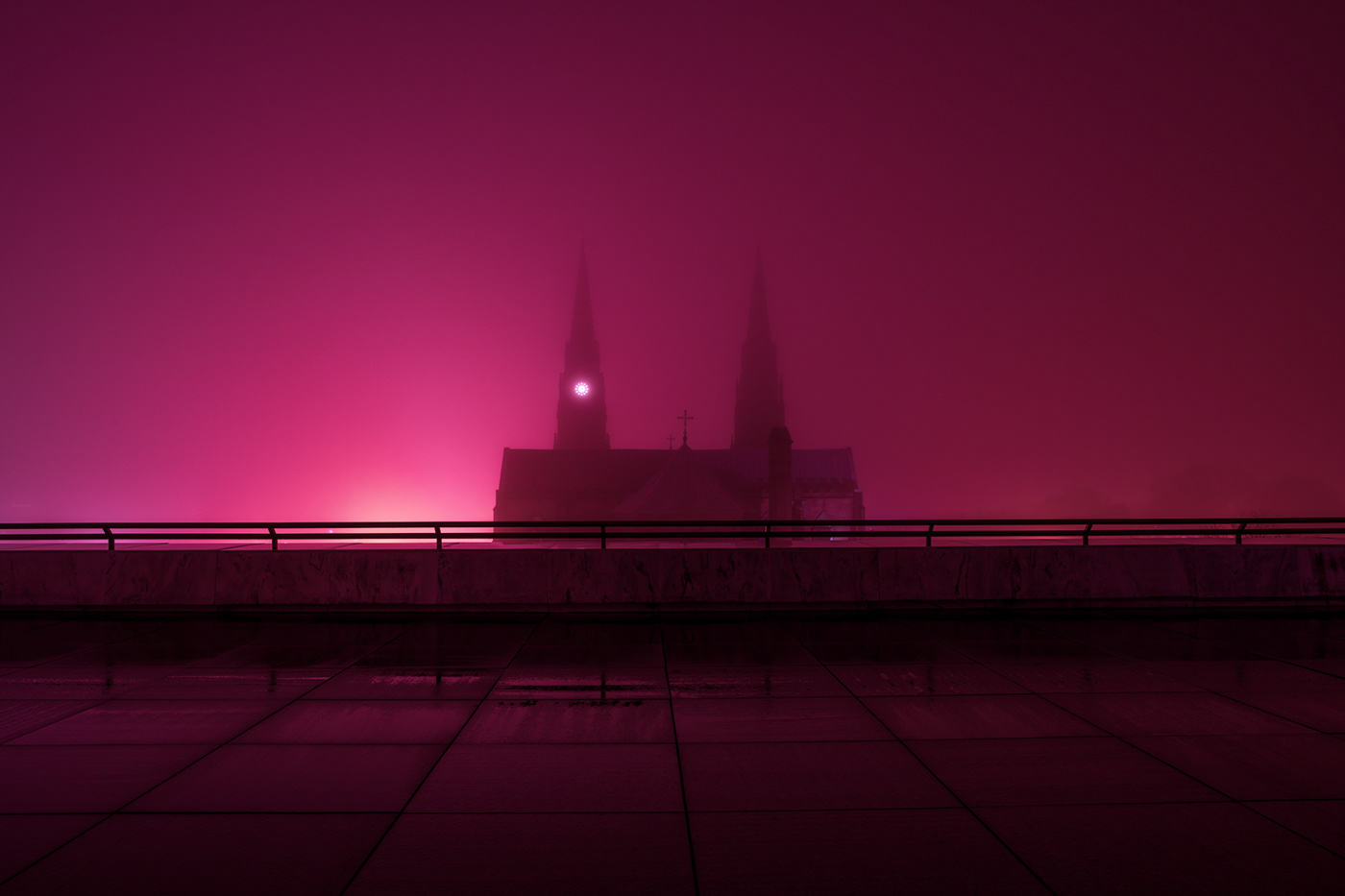 fog city Landscape Photography  neon UV adobe Creative Cloud Behance