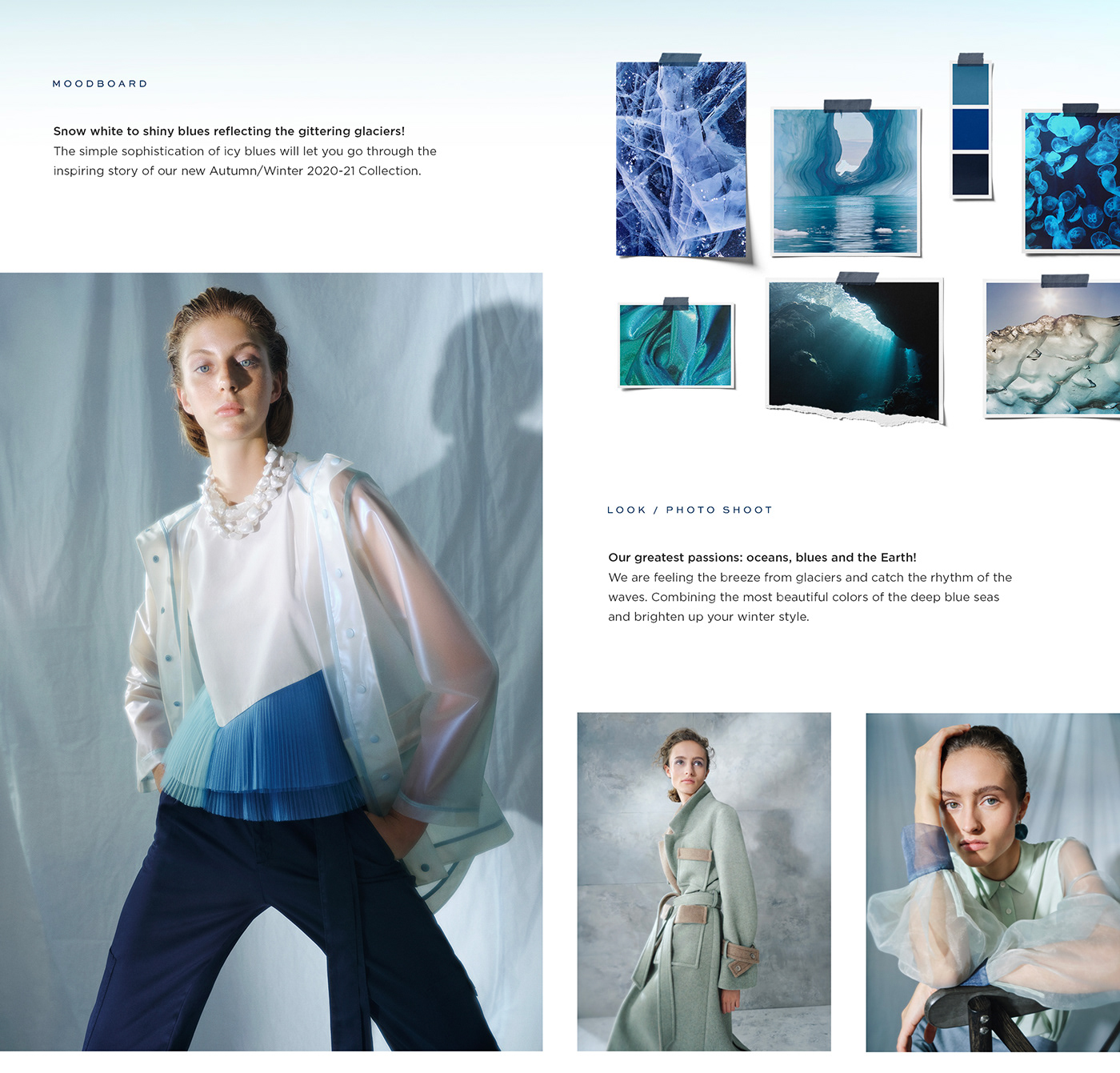 Arctic editorial Fashion  journey Lookbook moodboard north winter