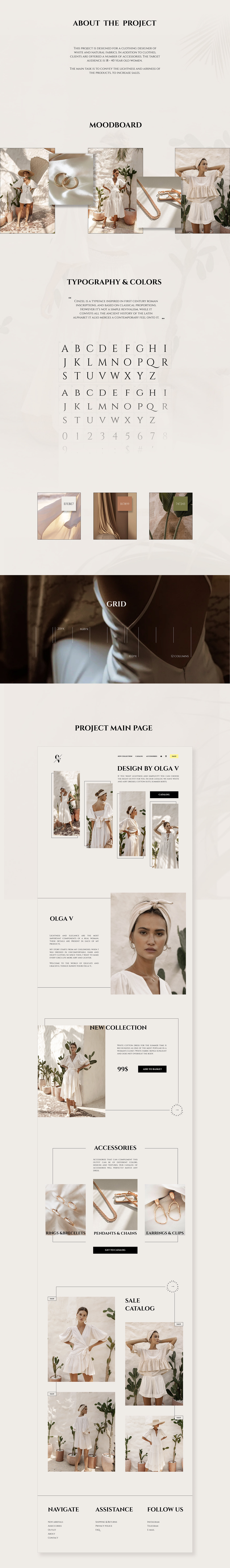Web design Ecommerce landing page Project UI/UX fashion design