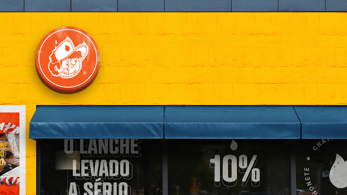 brand branding  Fast food Food  Lanchonete logo Logotype restaurant brand identity Logo Design