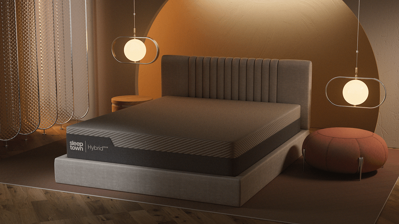 bed comfort sleep Foam cloth bedroom architecture visualization interior design  modern