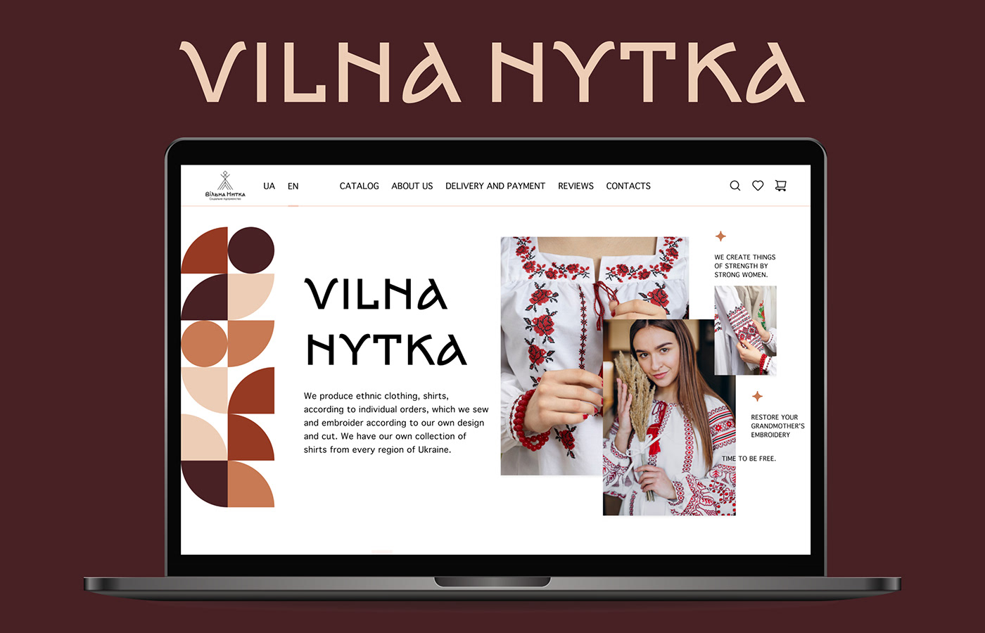 Ecommerce clothing store Embroidery e-commerce e-Commerce website shop store Fashion  ukraine Website