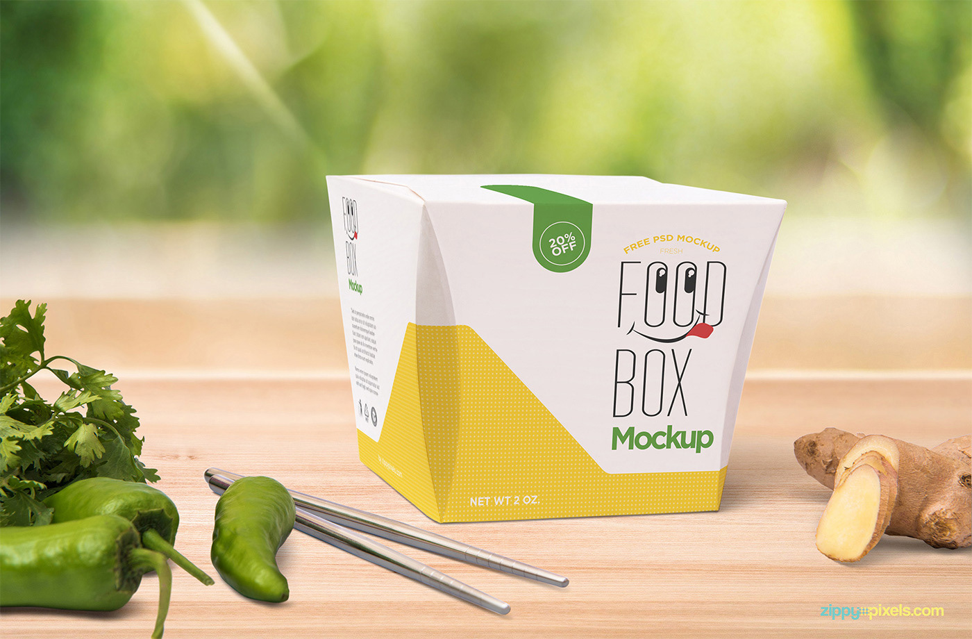 free freebie Mockup psd photoshop lunch box paper box Packaging Food 