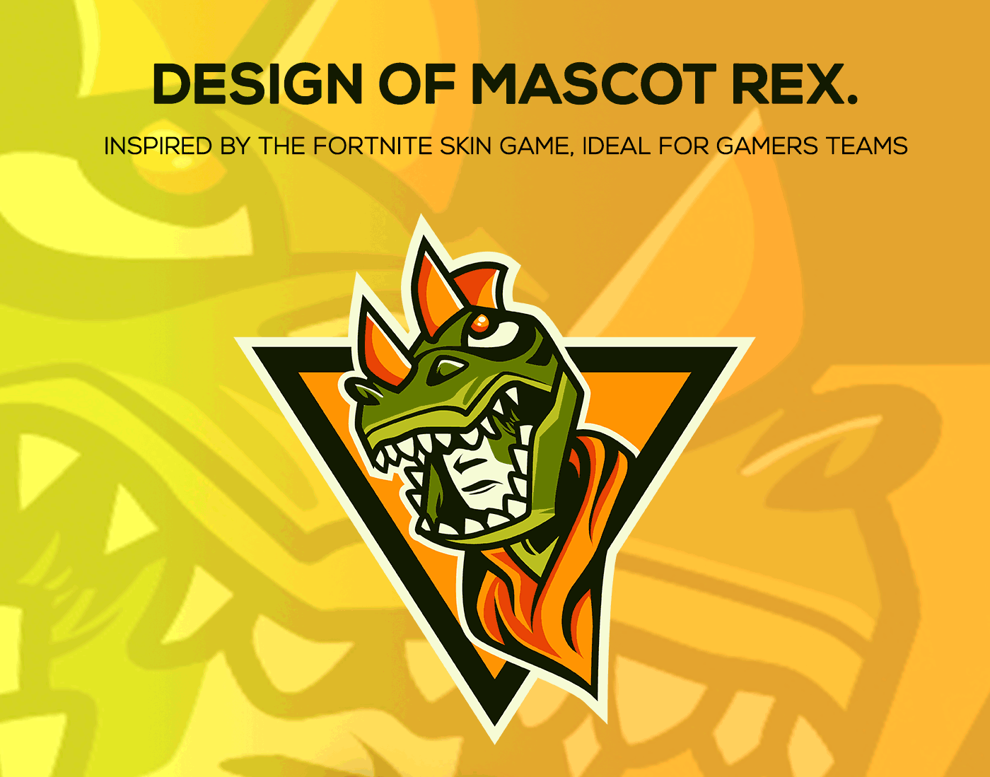 Mascot Character design Fortnite fortnitedinosaur fortniteskins vector Gamer ILLUSTRATION 