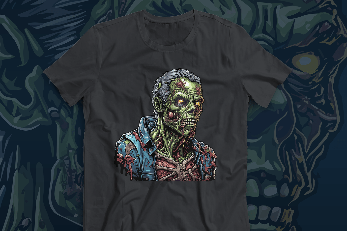 comic zombie t-shirt t-shirt illustration ILLUSTRATION  Character design  digital illustration artwork vector