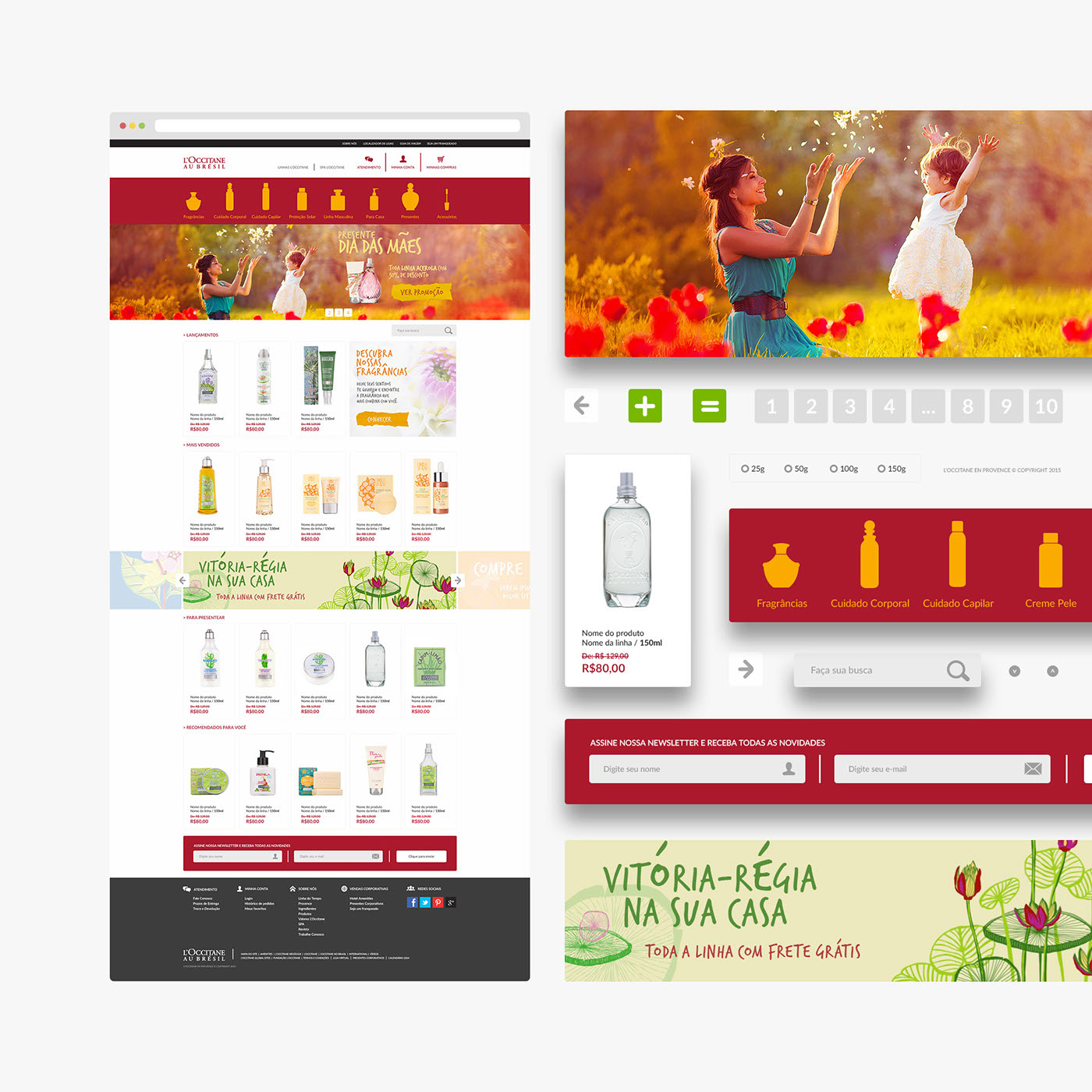 Web Webdesign L'Occitane Website Ecommerce webstore Interface site Icon visual campaing product redesign PROSPECTION UI