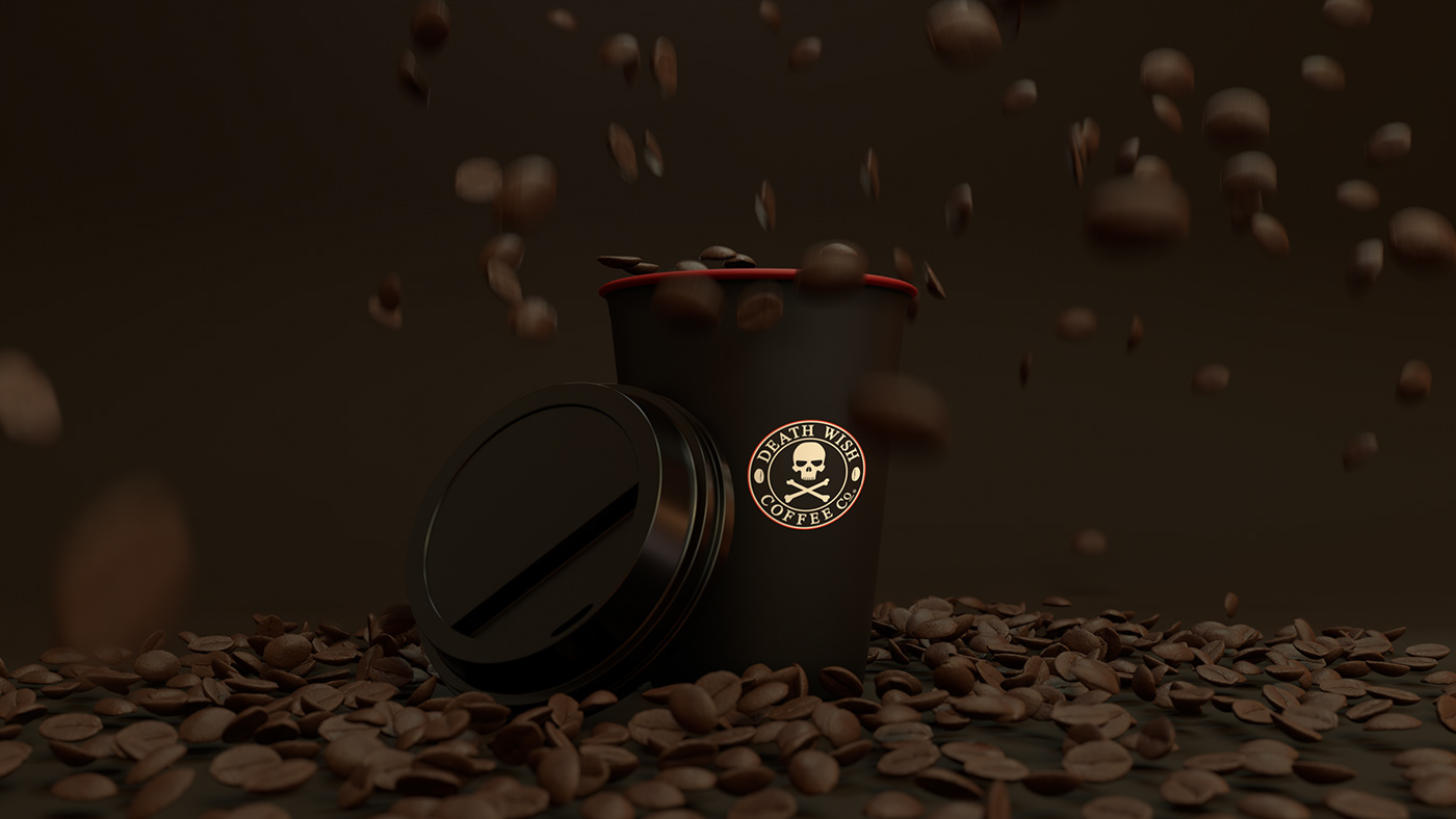 Coffee cup physics Render