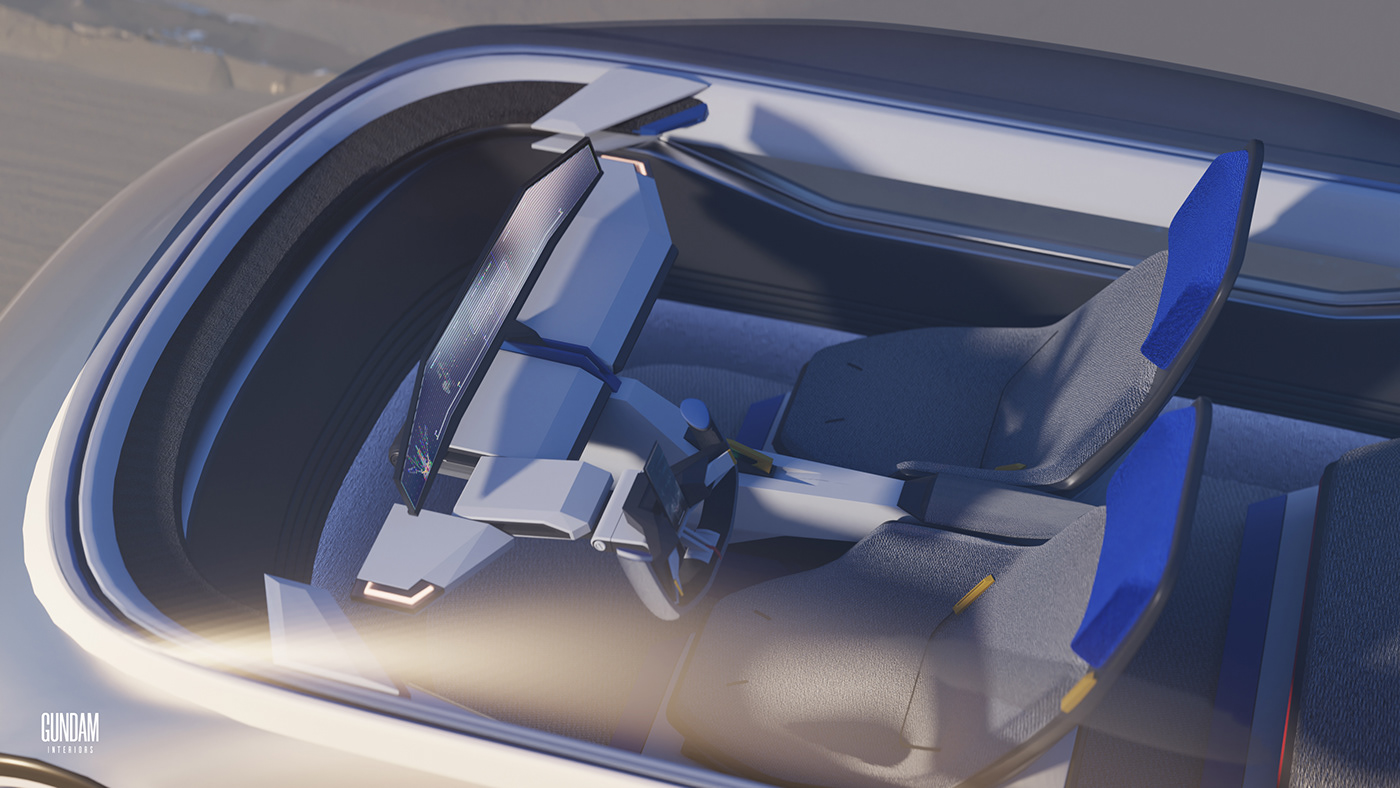 automotive   car design concept interior design  design Gundam Transportation Design product design  industrial design  CGI
