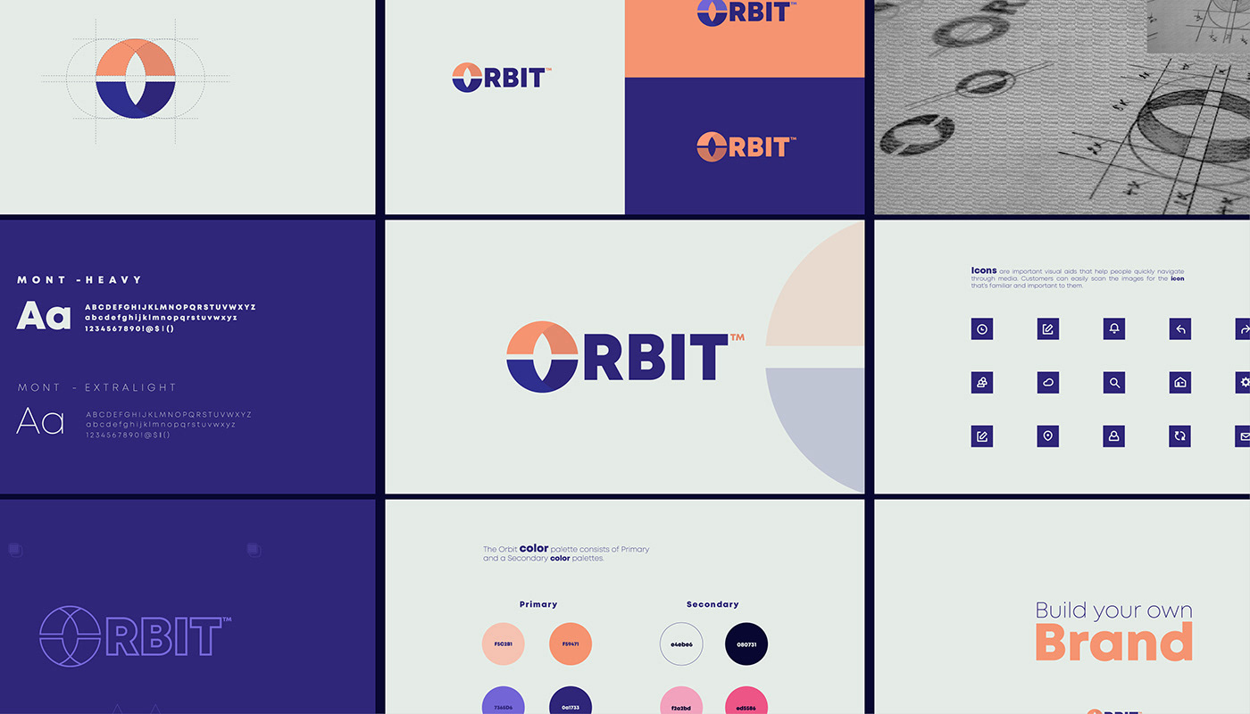 brand identity branding  graphic guideline Orbit visual identity