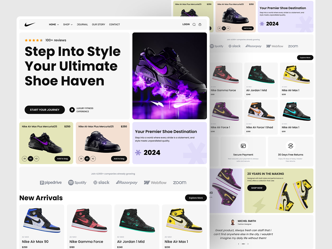 E-commerce Shoes Landing Page
