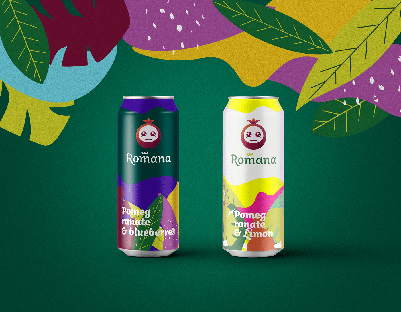 branding  logo beverage Packaging pomegranate Character Logo juice drinks Arabic logo