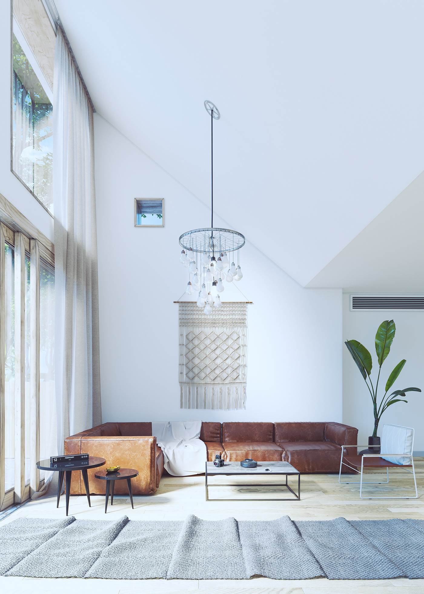 Interior corona house design Render 3dsmax Lamp chair armchair sofa
