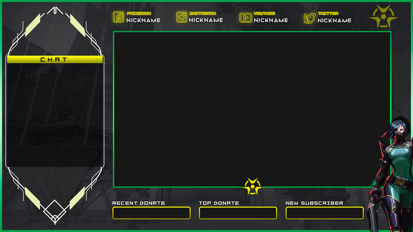 free download livestream Overlay riot template Twitch twitch design Twitch Overlay Valorant Viper