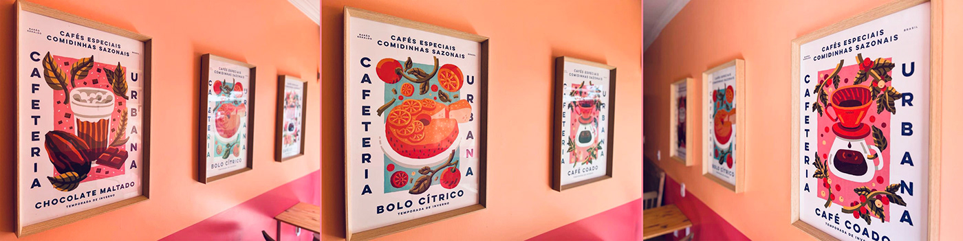 Poster Design posters print cafe visual identity Brand Design cafeteria design