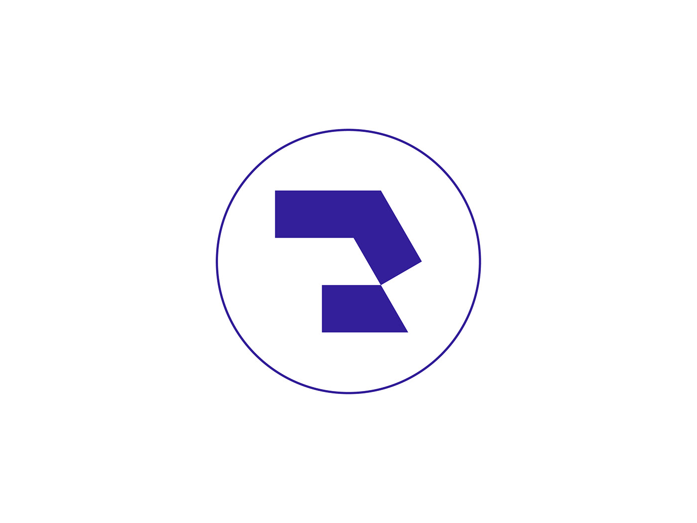 r letter modern logo