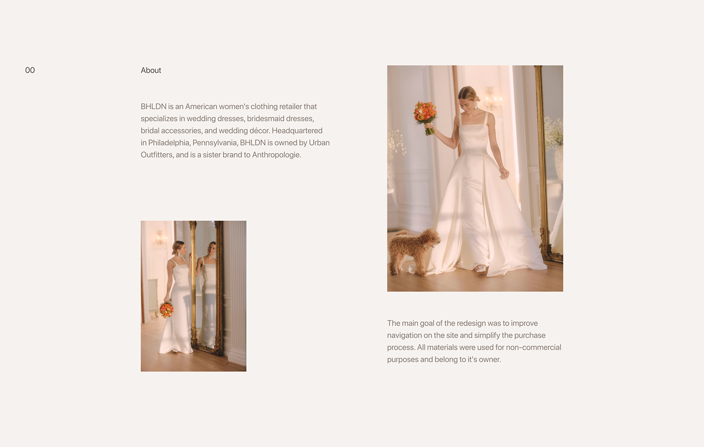 design e-commerce online store UI/UX wedding dresses Fashion 