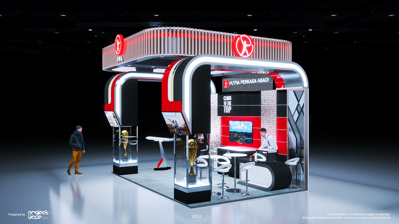 3d design Exhibition Booth coaltrans corporate branding
