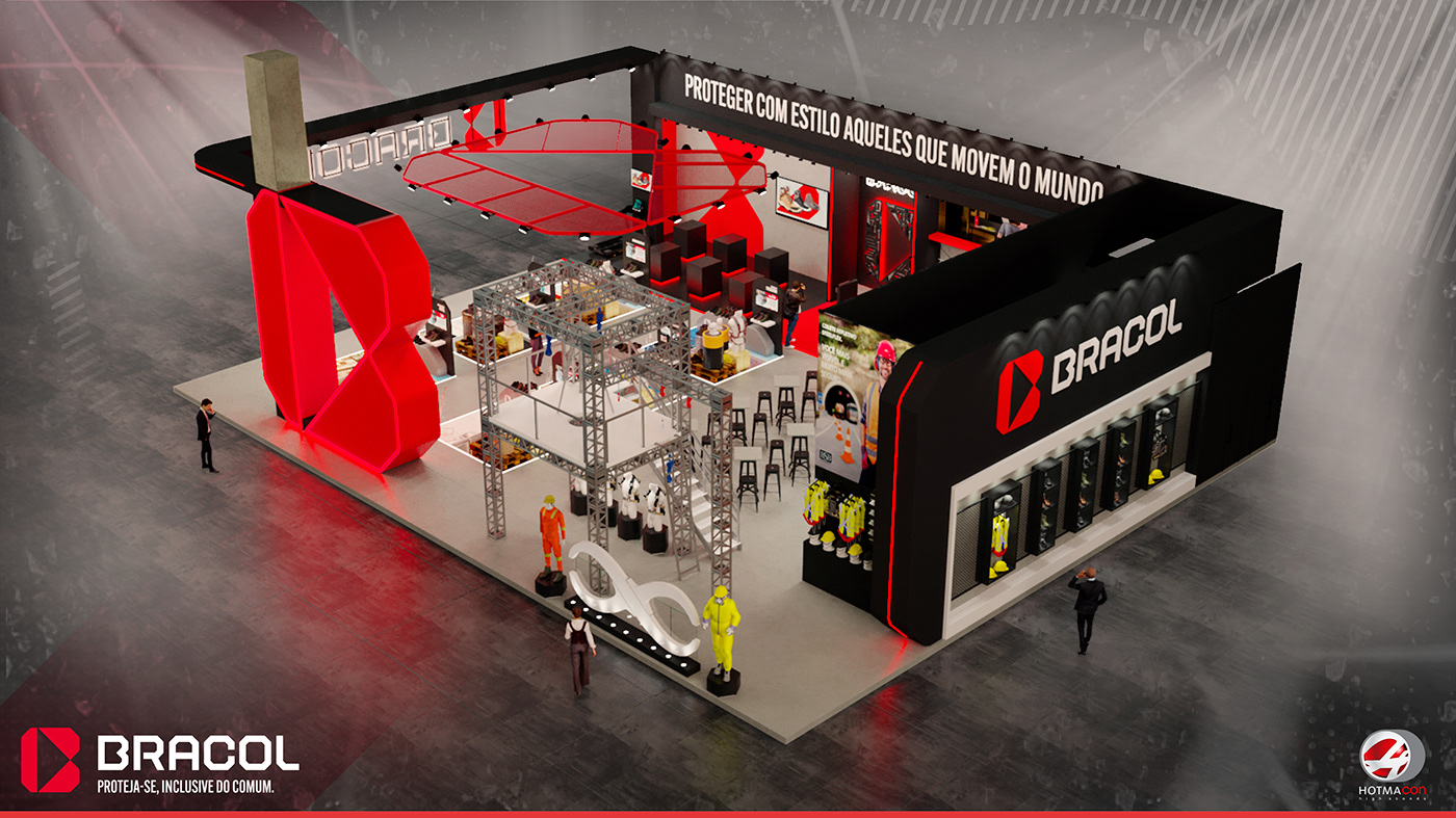 3D booth bracol epi Exhibition  Exhibition Design  expo FISP Stand trade fair