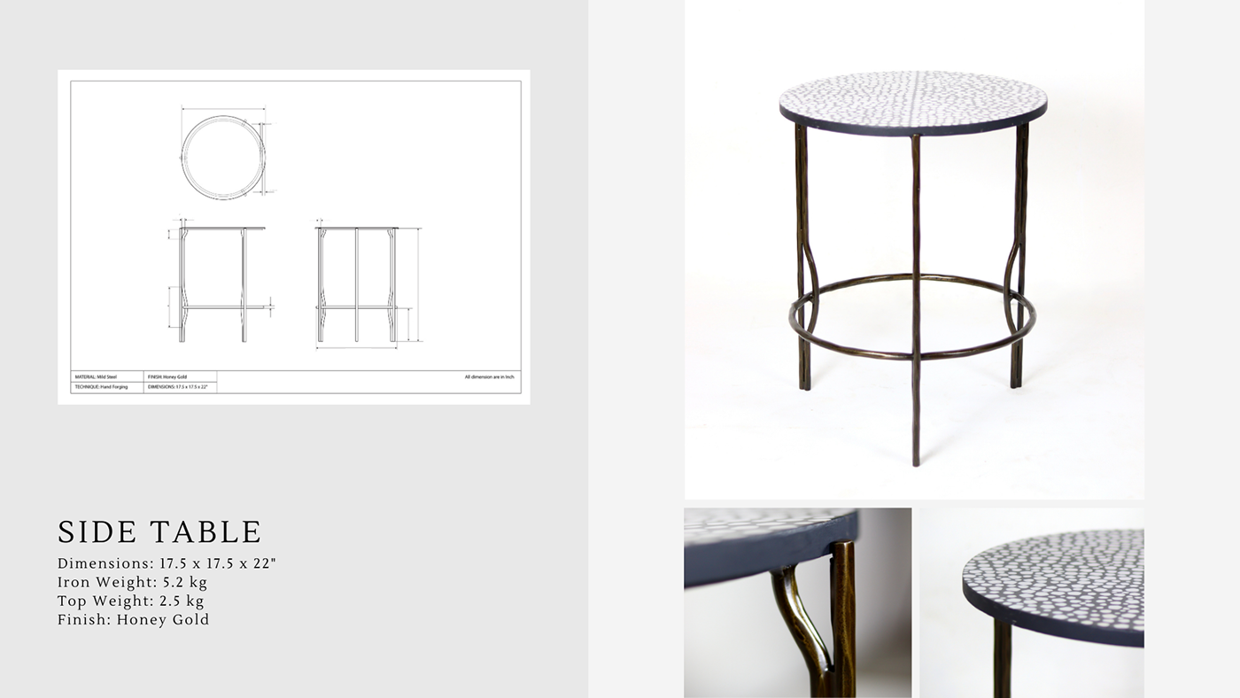 furniture Interior metal metalwork accessories console decor forging home decor table